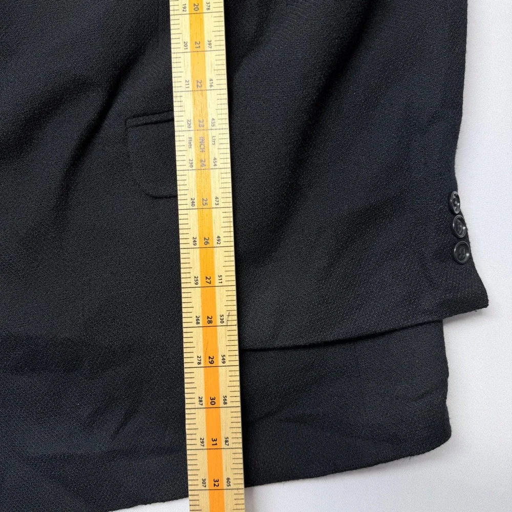 Alexander Lloyd Mens Black Wool Crepe Blazer Sport Coat 54L Made in USA